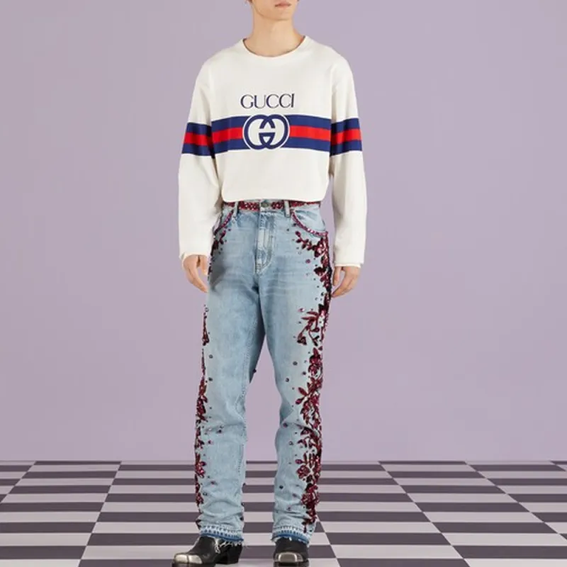 GUCCI Gucci X Harry Styles Co-branded Sweatshirt Women's White-1