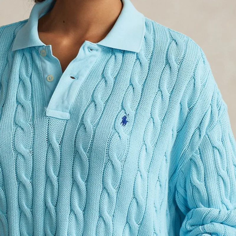 Polo Ralph Lauren SS24 Polo Shirt Women's Turquoise-4