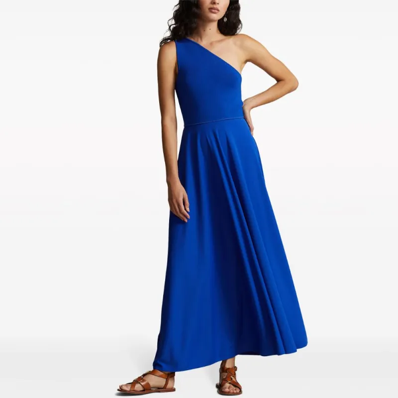 Polo Ralph Lauren One Shoulder Fitted Waist Maxi Dress-1