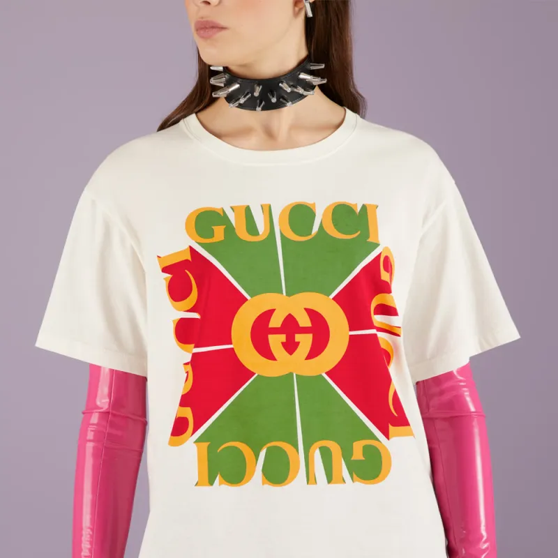 GUCCI Vintage Logo appliqué T shirt-2