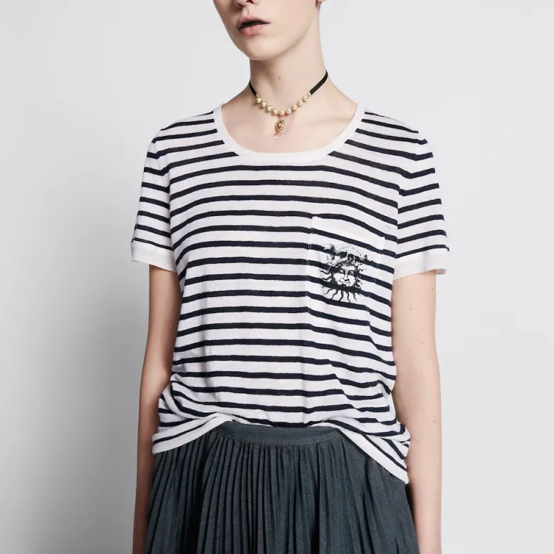 DIOR T-Shirts Women's Navy-2