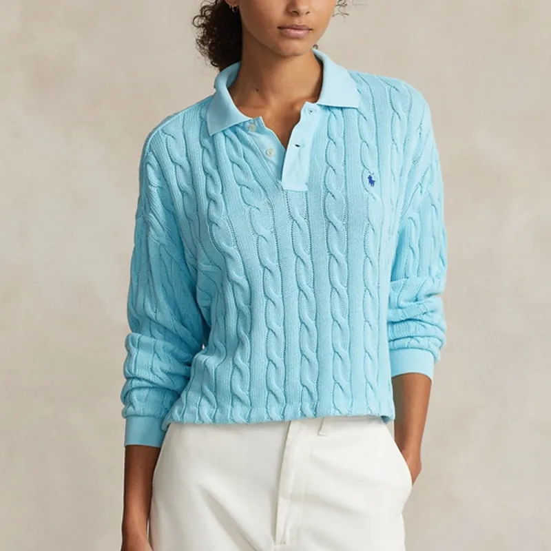 Polo Ralph Lauren SS24 Polo Shirt Women's Turquoise-2