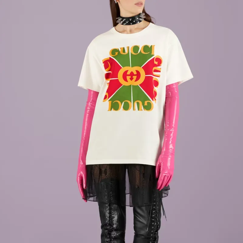 GUCCI Vintage Logo appliqué T shirt-1