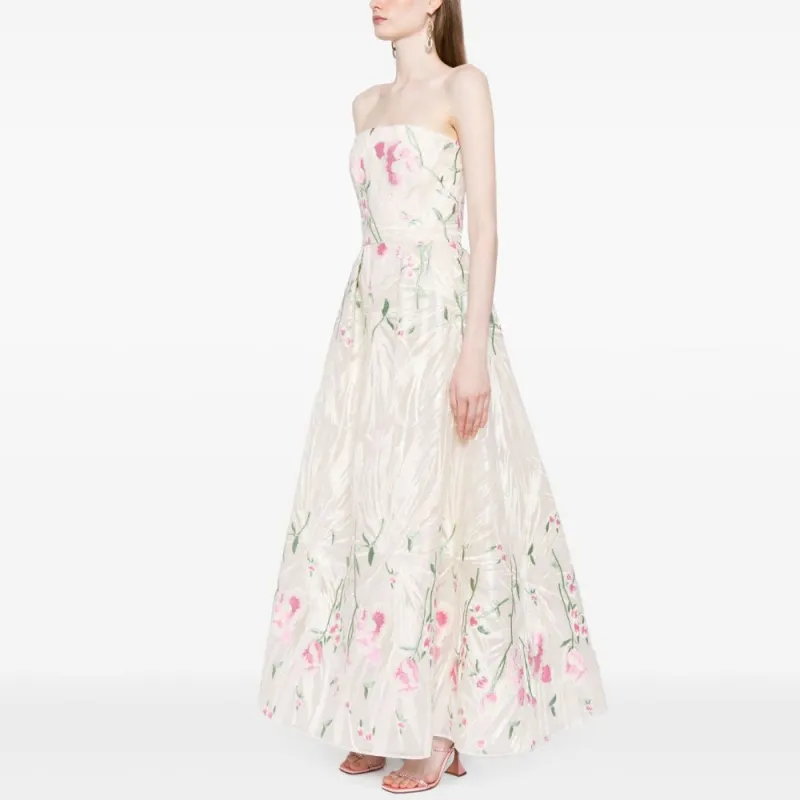 ELIE SAAB Floral embroidered Tulle Gown-3