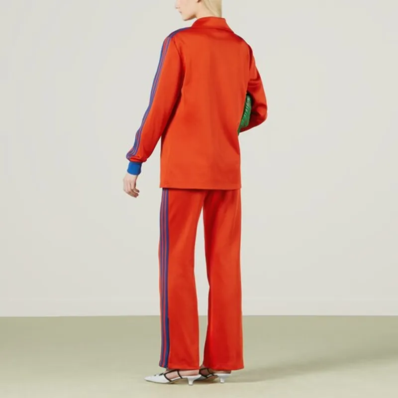 GUCCI X Adidas Cotton Jersey Jogging Pant Orange/Blue-2