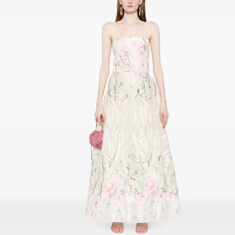 ELIE SAAB Floral embroidered Tulle Gown-1