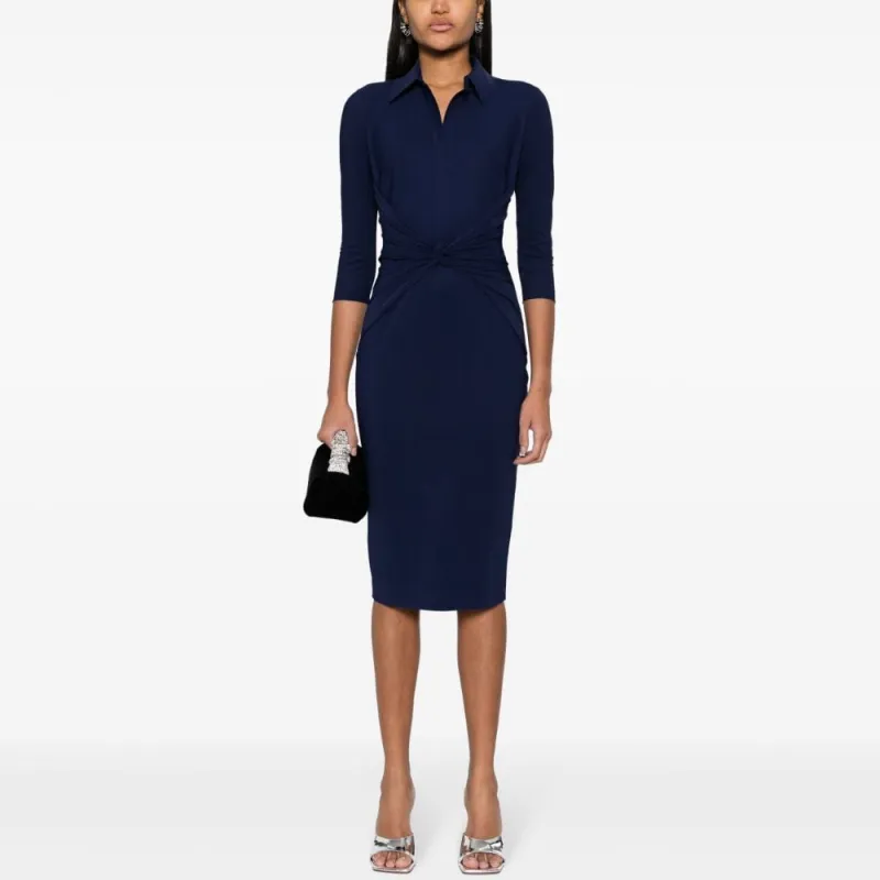CHIARA BONI La Petite Robe SS24 Long-Sleeved Dresses Women's Navy-1