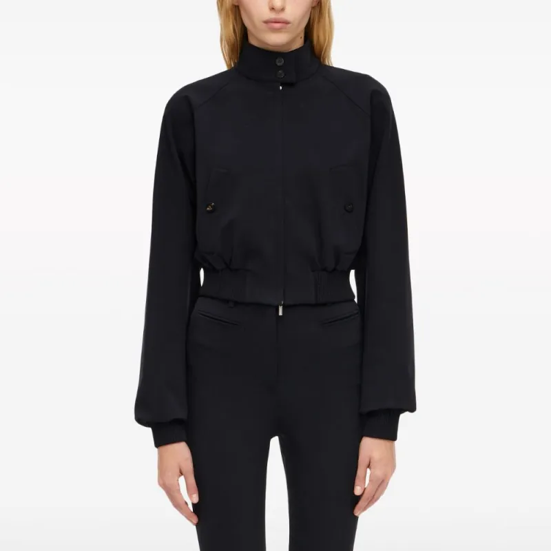 Ferragamo Cropped Zipped Bomber Jacket-2