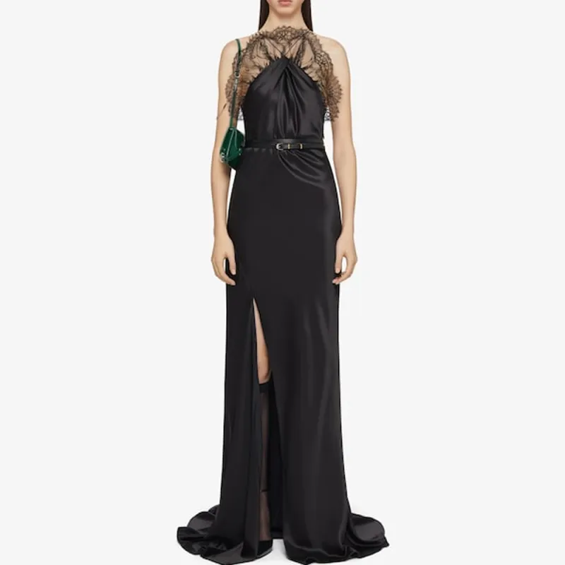 GIVENCHY SS24 Slip Dress Women's Black-1