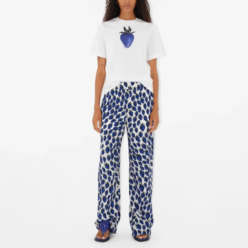 Burberry Strawberry print Cotton T shirt-1