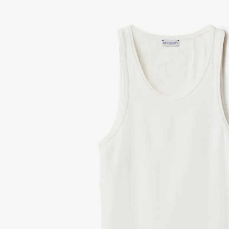 Burberry Tank Tops Men's Salt Crystal Color-5