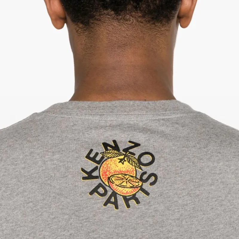 KENZO Maxi Logo Printed Crewneck T Shirt-4