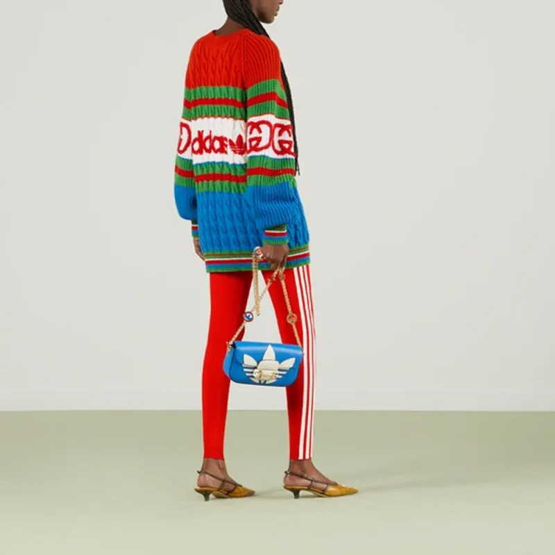 GUCCI X Adidas Wool Sweater Blue/Orange-4