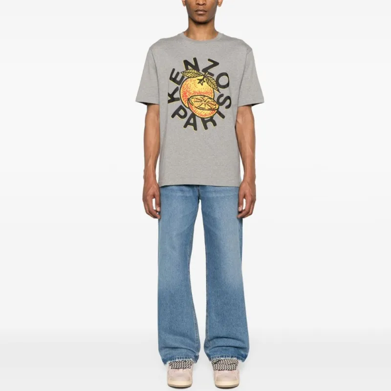 KENZO Maxi Logo Printed Crewneck T Shirt-1