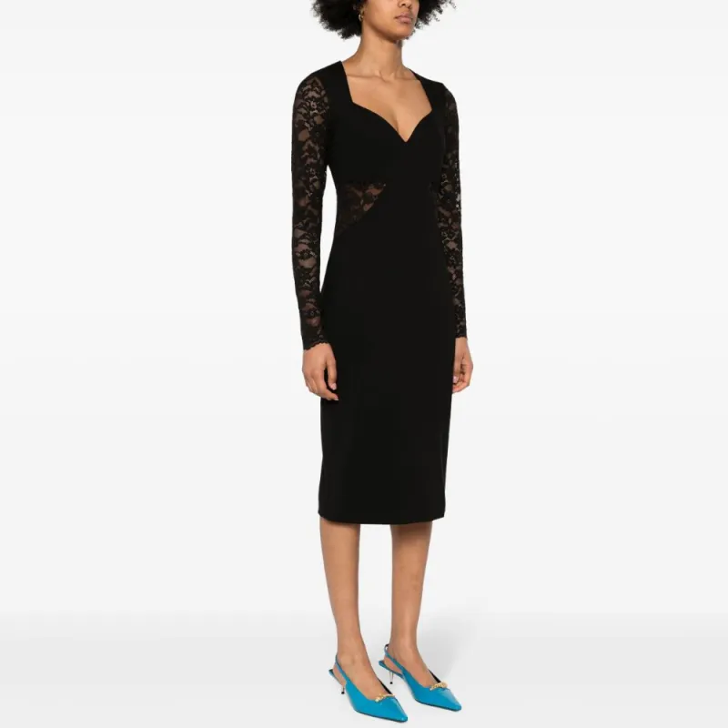 TWINSET MILANO SS24 Long-Sleeved Dresses Women's Black-3