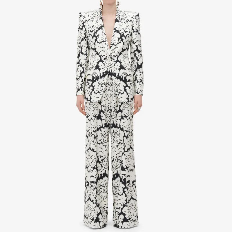 Alexander McQueen Floral Printed Trousers-1