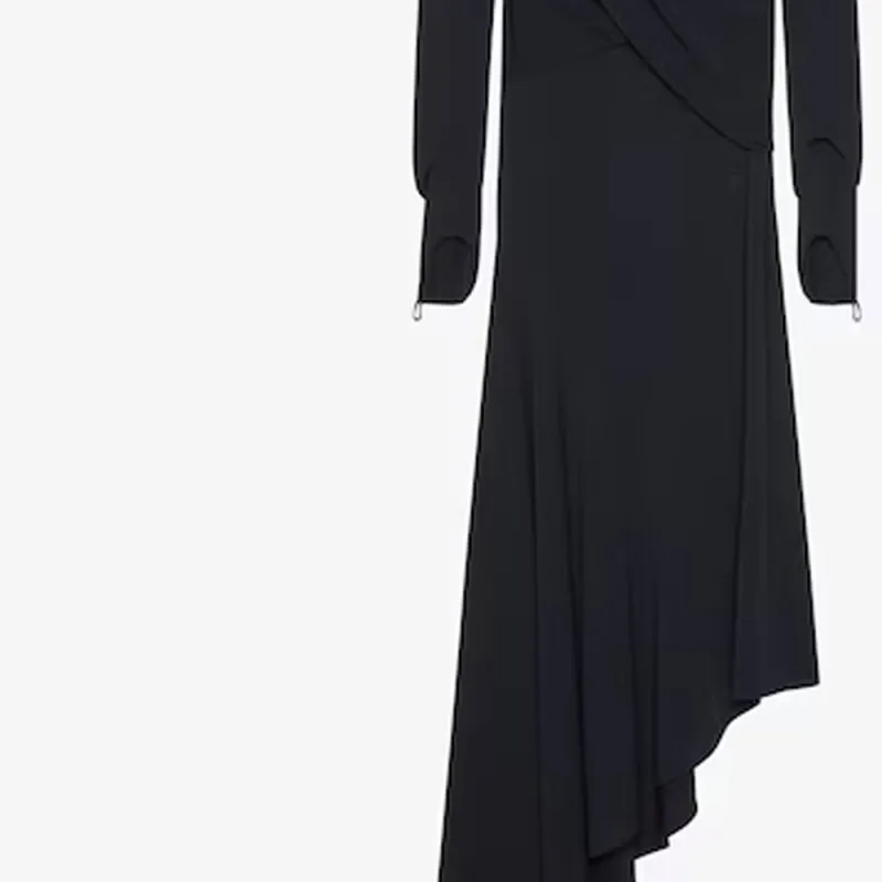 Givenchy Asymmetric Draped Midi Dress-4