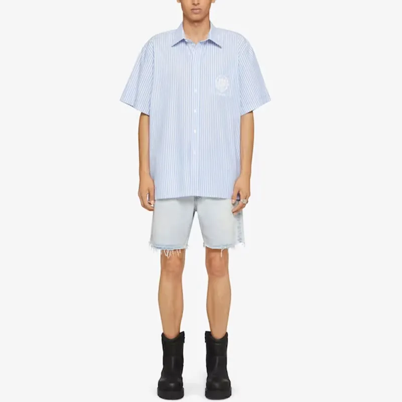 Givenchy Logo Embroidered Striped Shirt-2