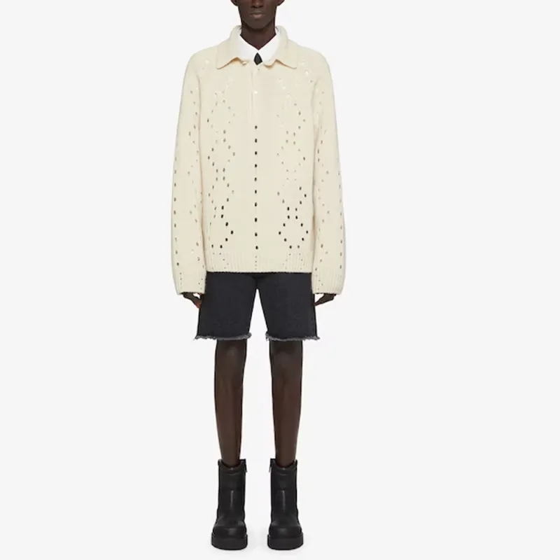 Givenchy Ribbed Collar Knit Sweater-1