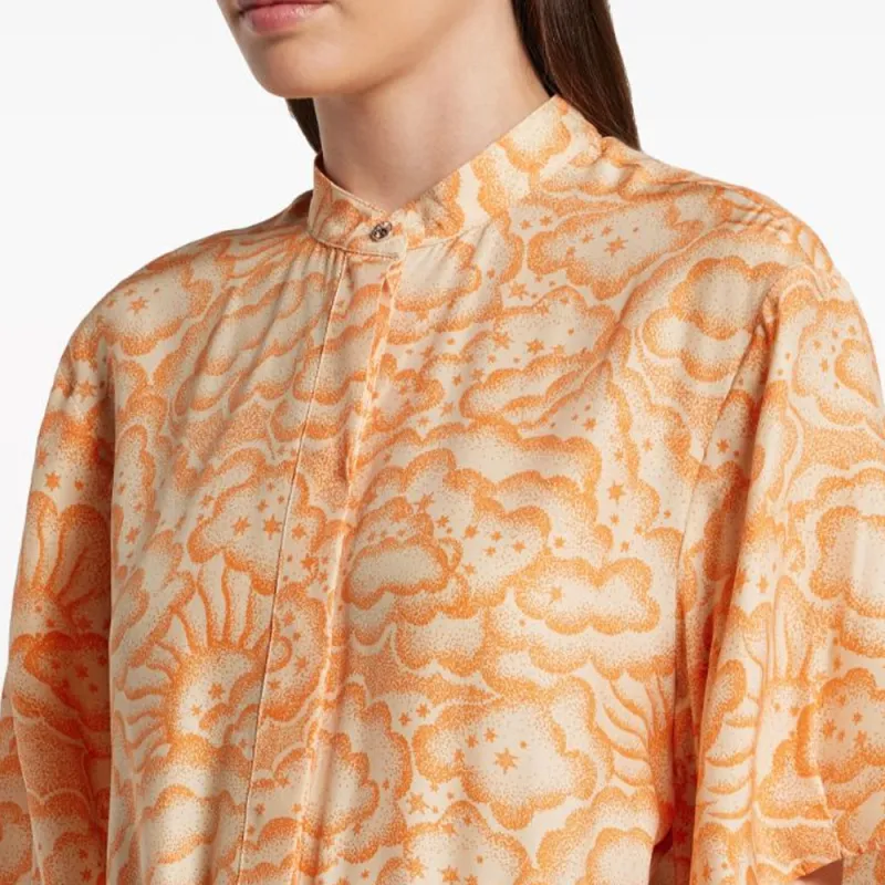 Stella McCartney Cloud print Silk Midi Dress-4