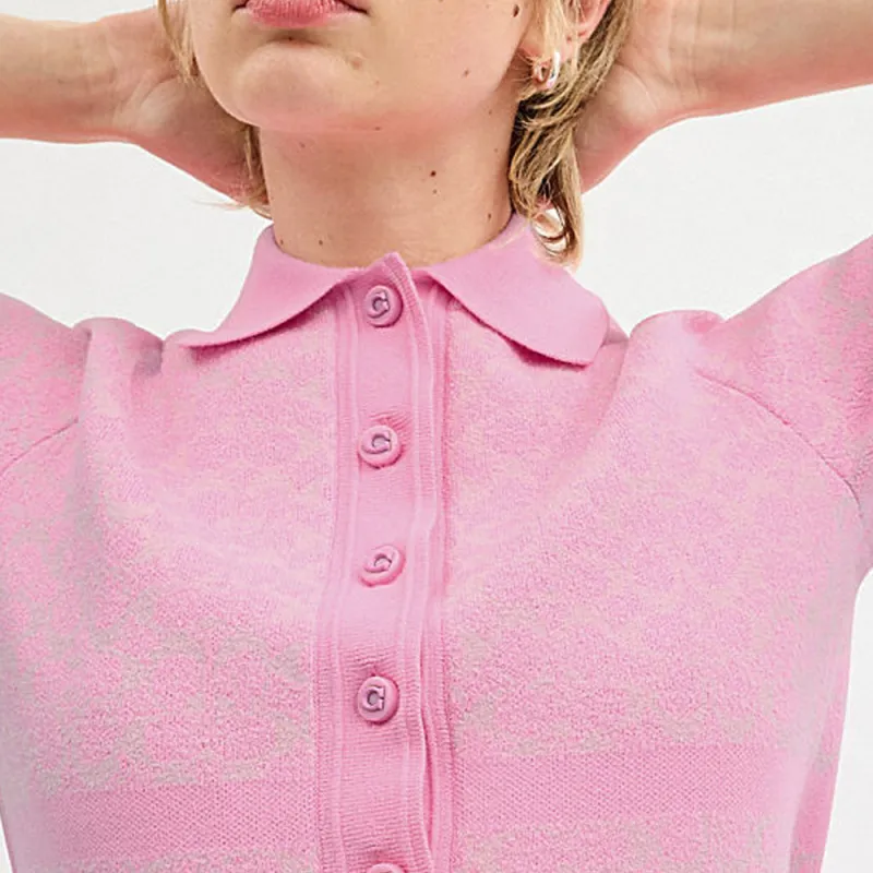 COACH SS24 Short Sleeved Dress Women's Pink-5