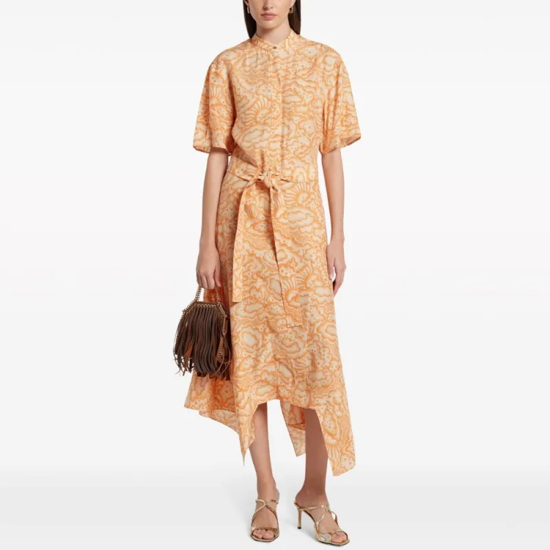 Stella McCartney Cloud print Silk Midi Dress-1