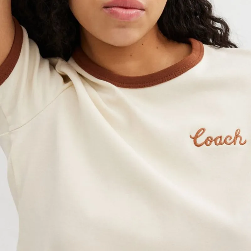 COACH SS24 T Shirt Women's Cream-3