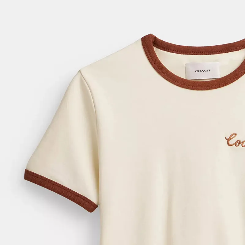 COACH SS24 T Shirt Women's Cream-4