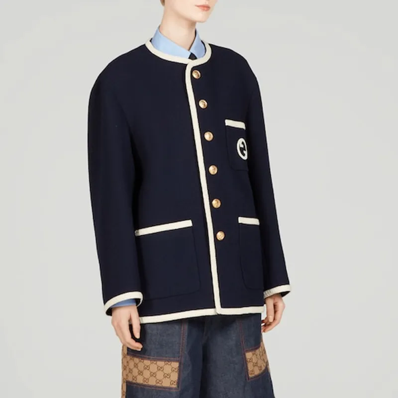 GUCCI SS24 Jackets & Coats Women's Dark Blue-2