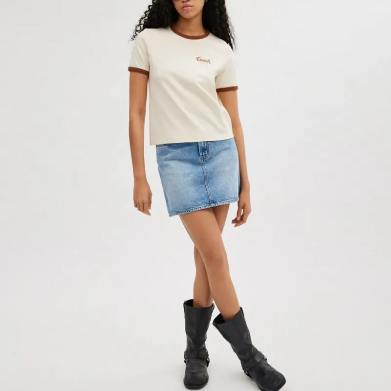 COACH SS24 T Shirt Women's Cream-1