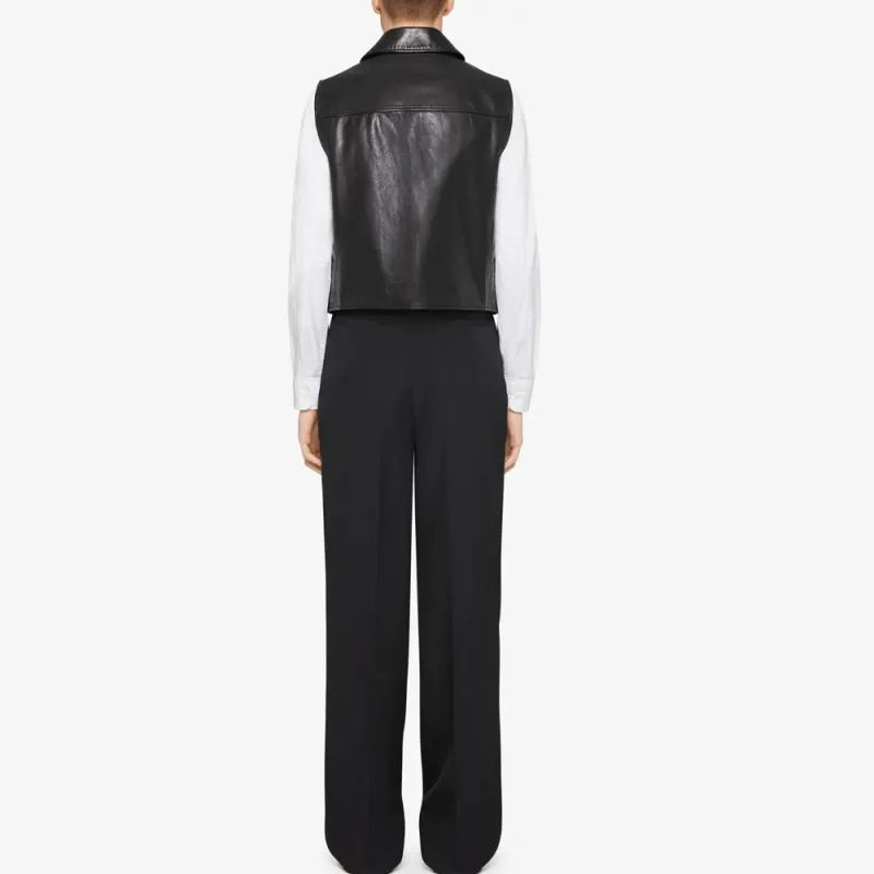 Givenchy Logo Debossed Leather Waistcoat-2