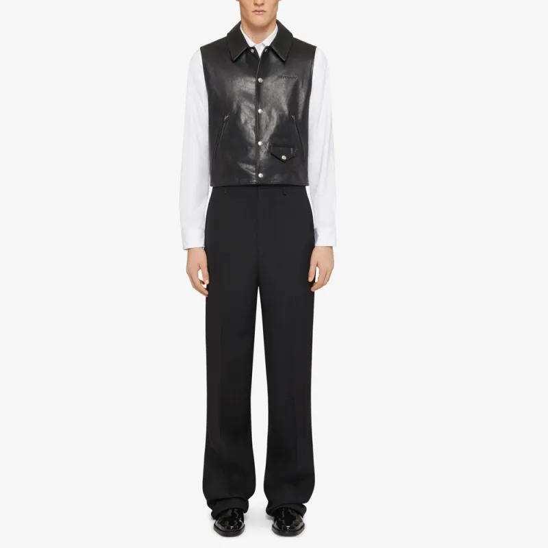 Givenchy Logo Debossed Leather Waistcoat-1
