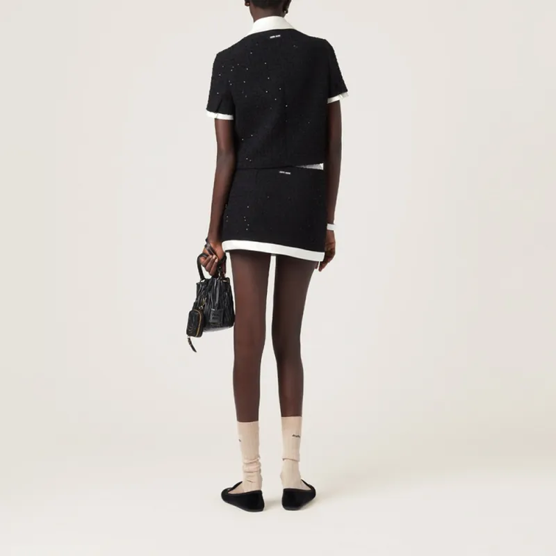MIU MIU SS24 Casual Short Skirts Women's Black-3