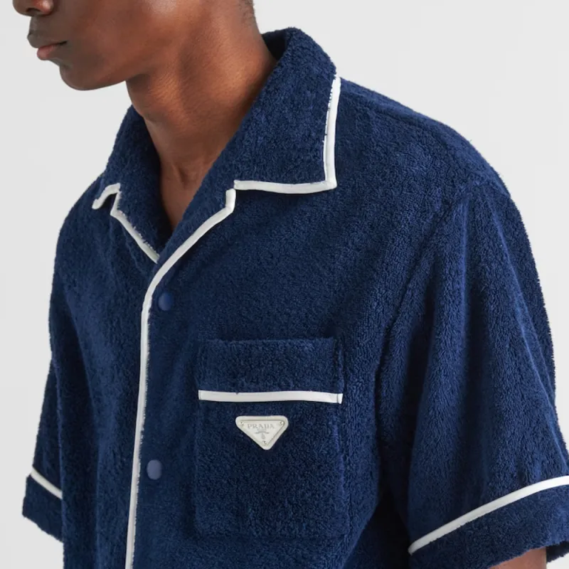 PRADA SS24 Shirt Men's Marine Blue-3