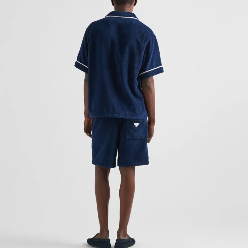 PRADA SS24 Shirt Men's Marine Blue-2