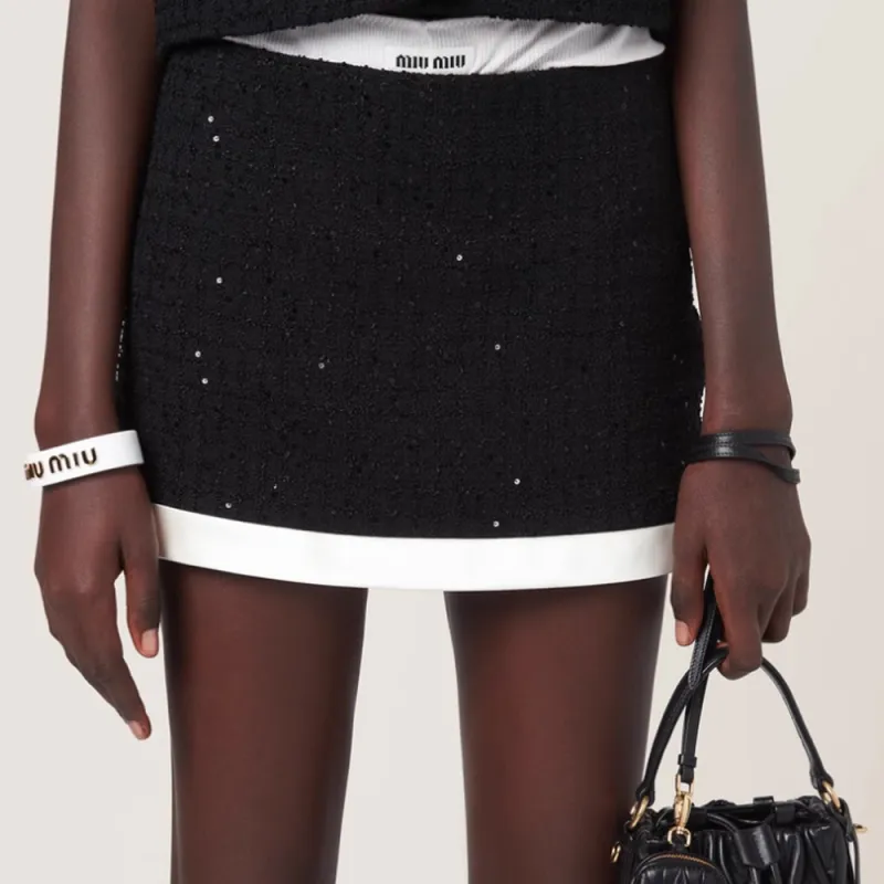 MIU MIU SS24 Casual Short Skirts Women's Black-1