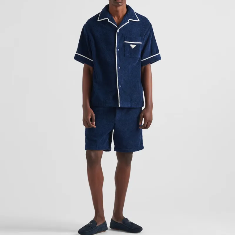 PRADA SS24 Shirt Men's Marine Blue-1