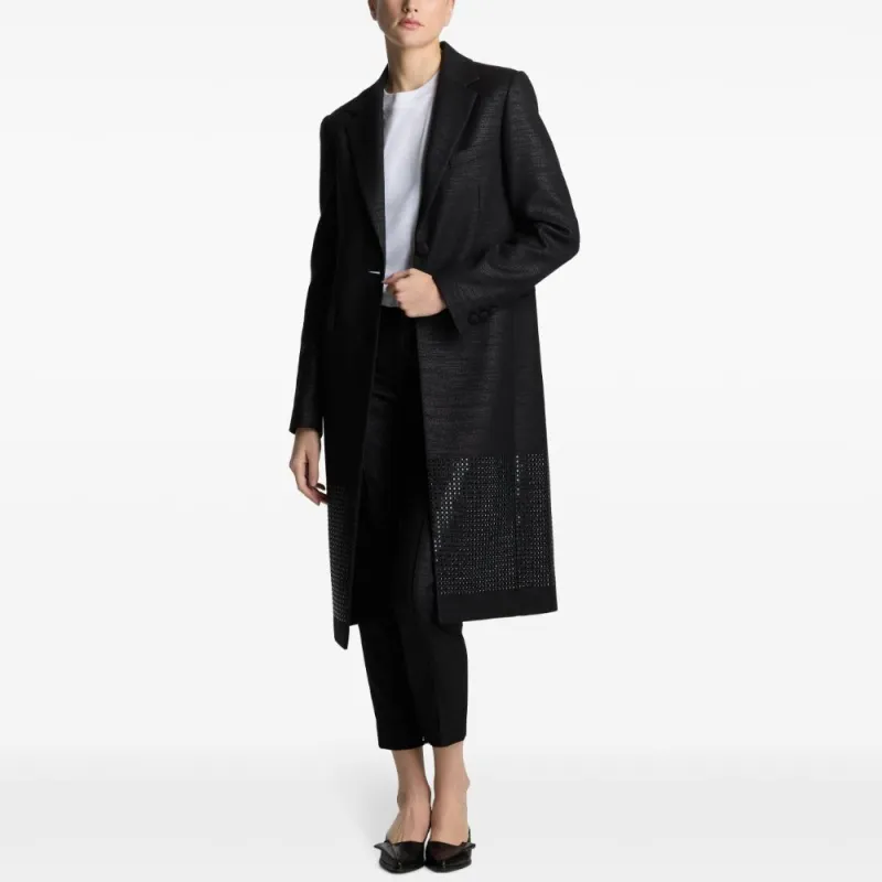 St. John Metallic Twill Tailored Coat-1