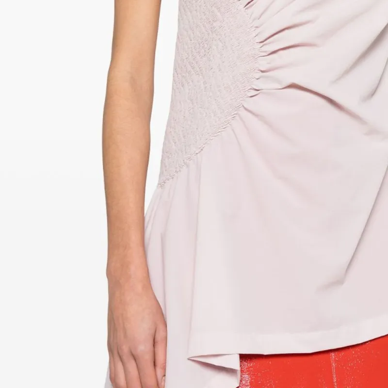 ISSEY MIYAKE Crepe Draped Sleeveless Blouse-4