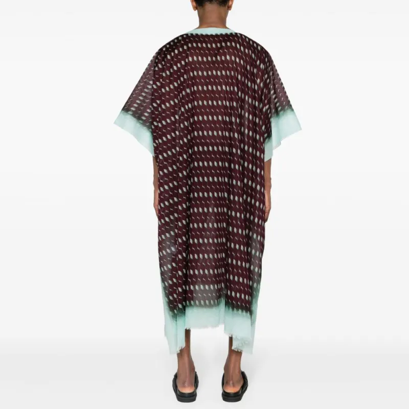 DRIES VAN NOTEN Graphic-print Maxi Kaftan-2
