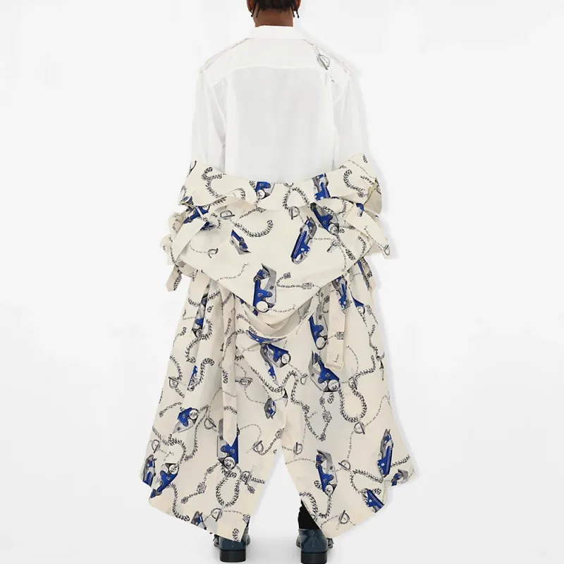 Burberry Knight Hardware-Printed Buttoned Shirt-4