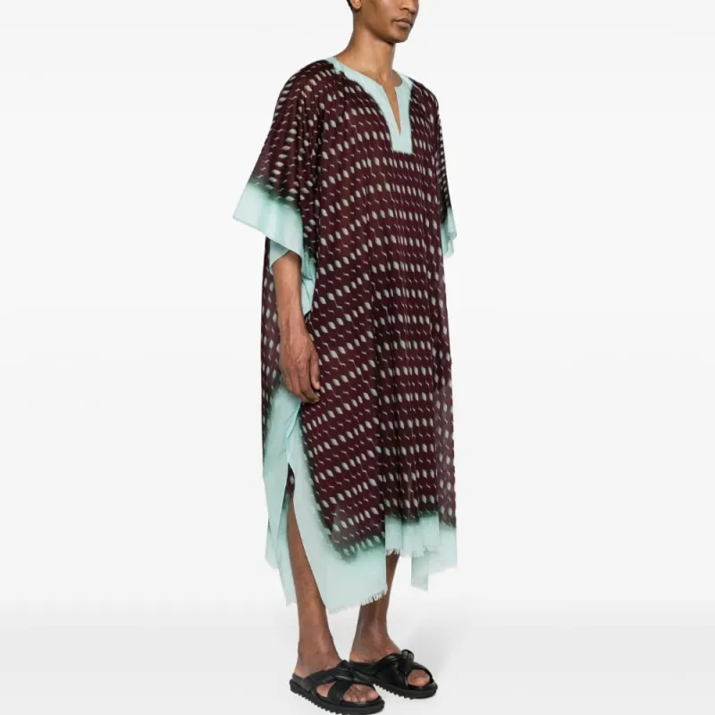 DRIES VAN NOTEN Graphic-print Maxi Kaftan-3