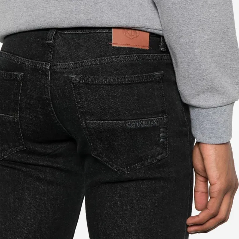 Corneliani Mid rise Tapered Jeans-4