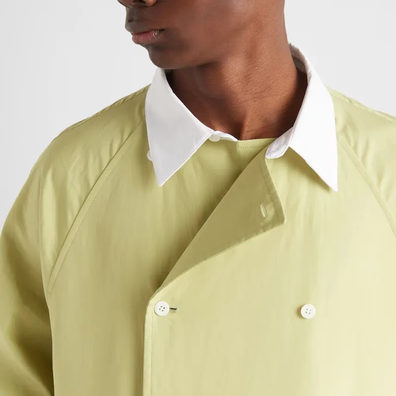 PRADA Trench Coat Men's Light Grass Green-5