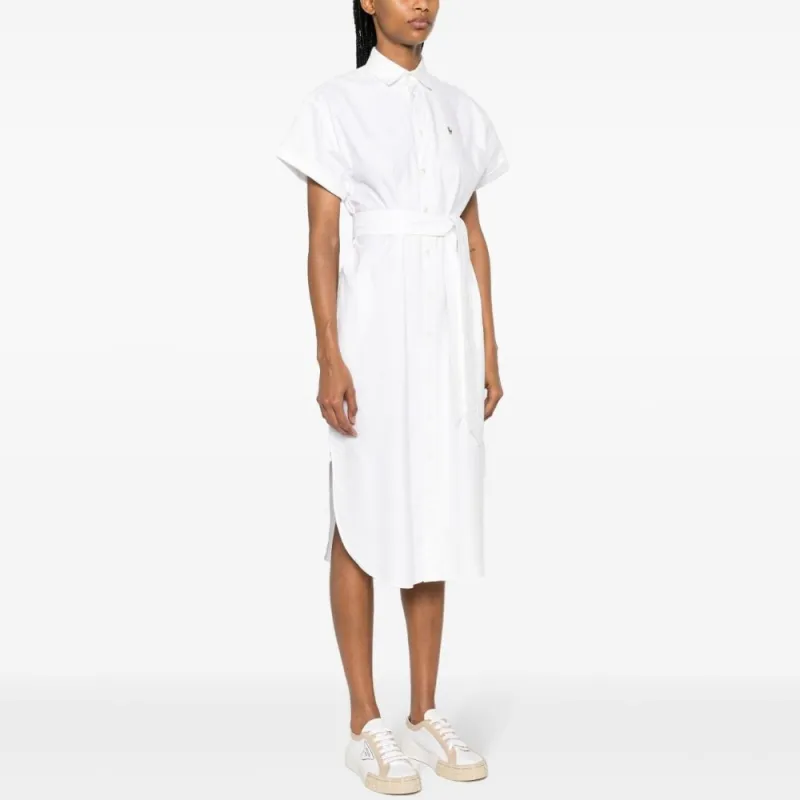 Polo Ralph Lauren SS24 Short Sleeved Dress Women's White-2