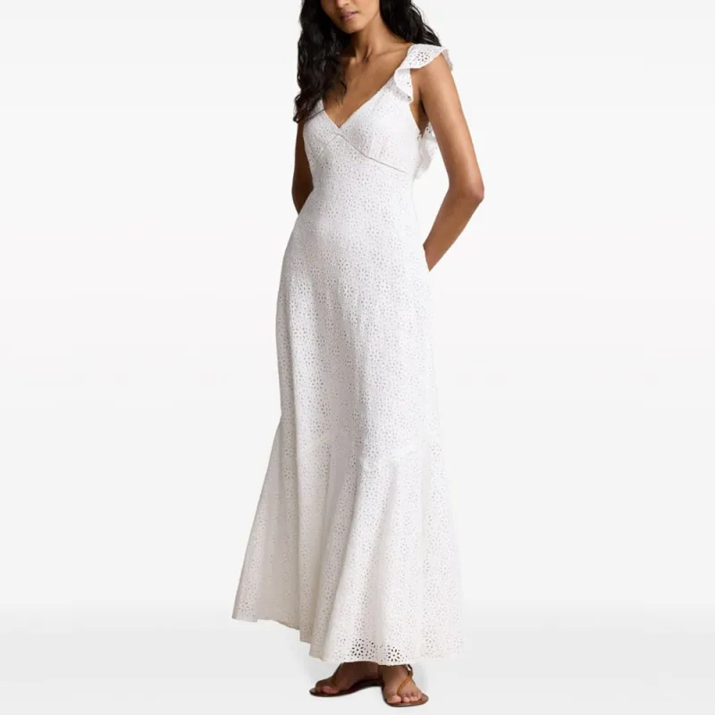 Polo Ralph Lauren Broderie anglaise Linen Maxi Dress-1