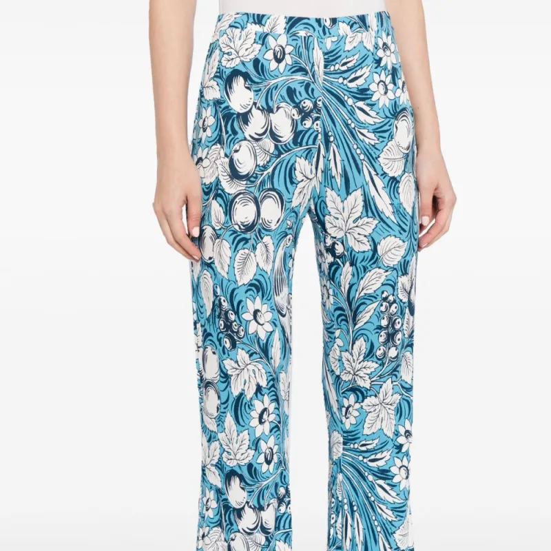 DVF Diane Von Furstenberg Brooklyn Floral print Flared Trousers-4