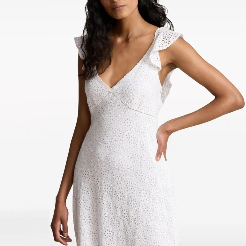 Polo Ralph Lauren Broderie anglaise Linen Maxi Dress-4