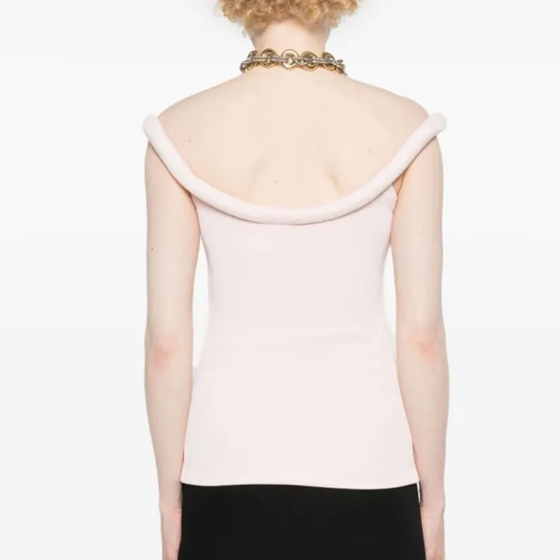 Alexander McQueen 3D Detailed Sleeveless Ribbed Top-2