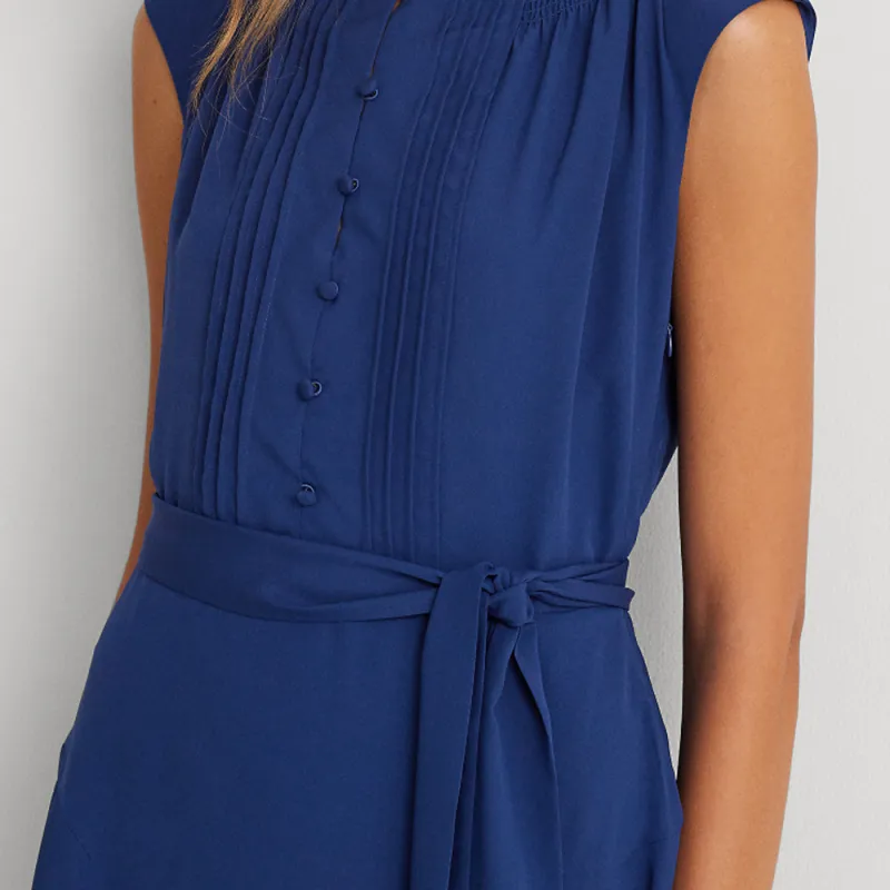 Polo Ralph Lauren SS24 Short Sleeved Dress Women's Indigo-4